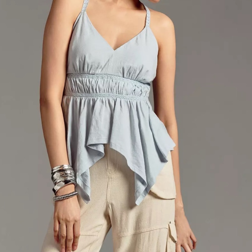 Anthropology v-neck asymmetrical tank - Picture 1 of 7